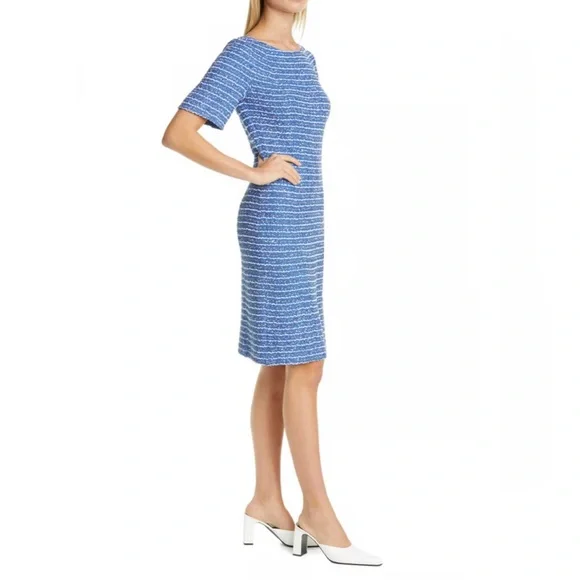 ST. JOHN COLLECTION Butterfly Ribbon Tweed Knit A-Line Dress - Picture 1 of 14